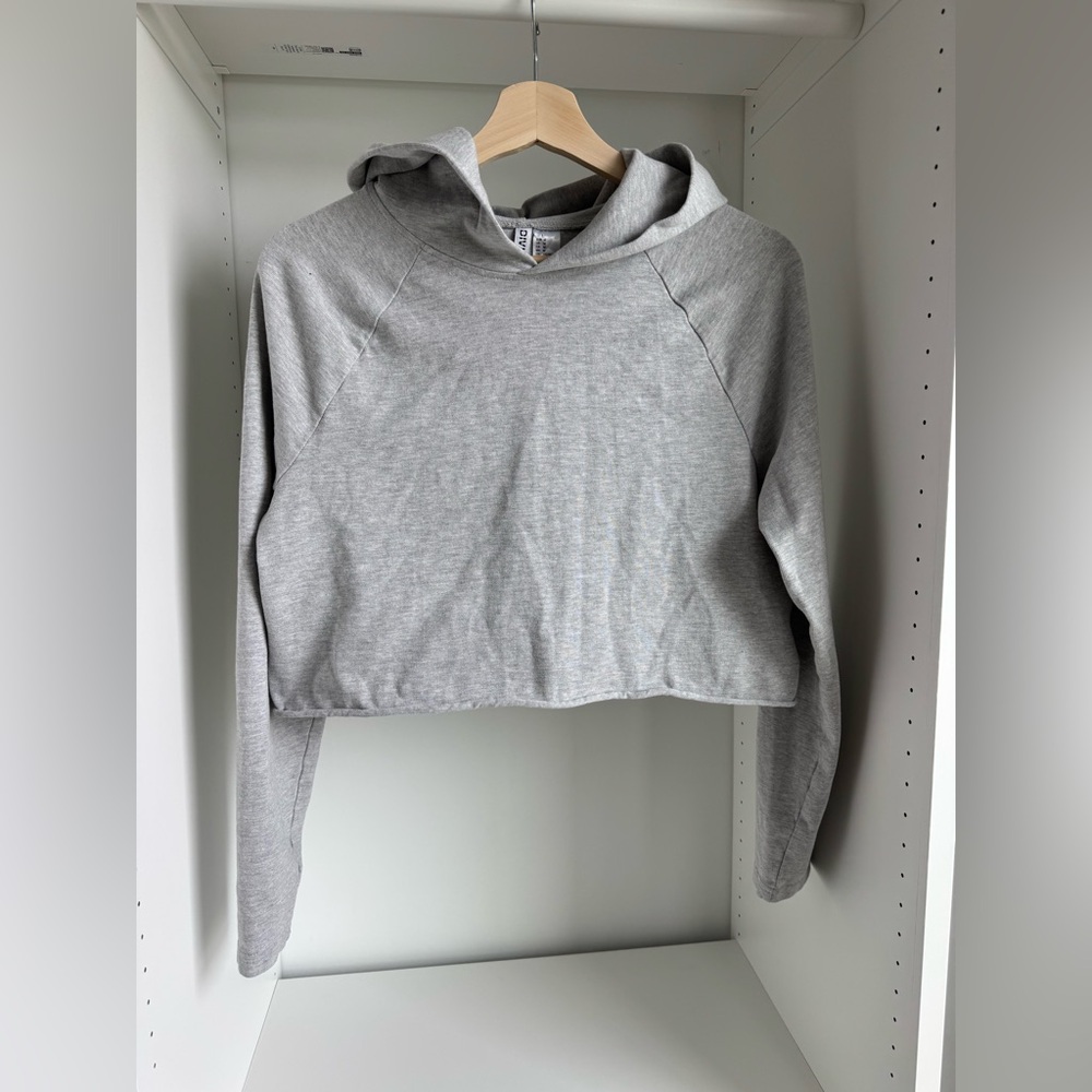 Divided Light Gray Cropped Hoodie - Women